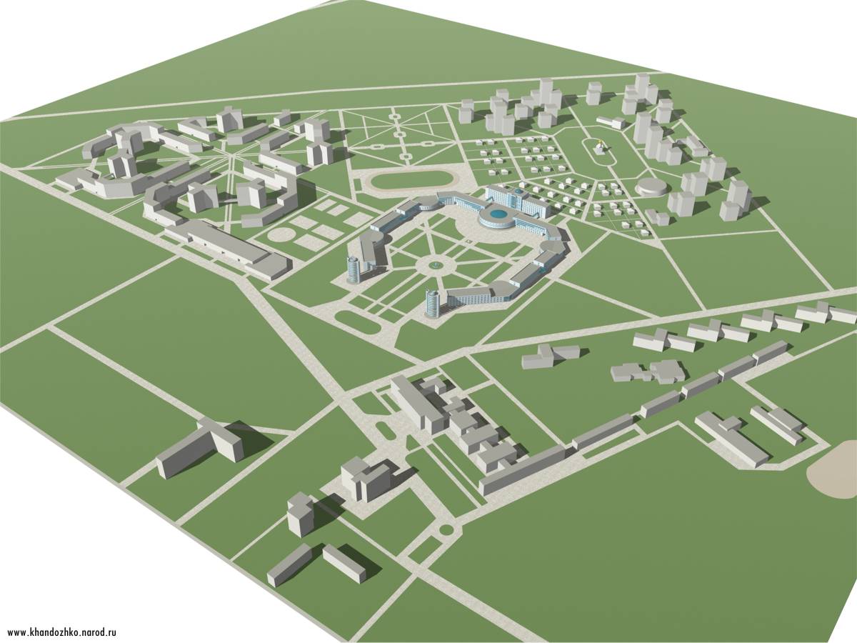 Схема академгородка в горках